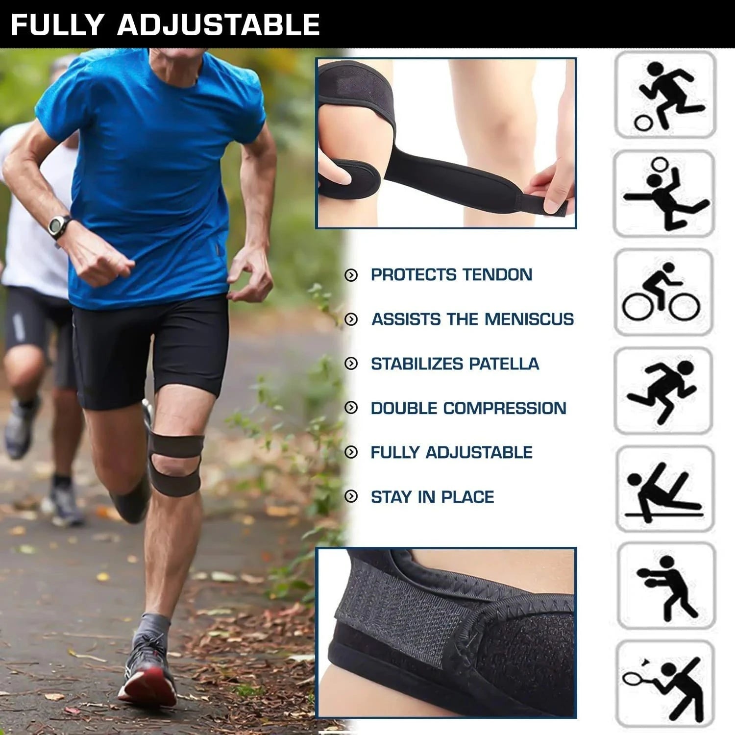 KNEE STABILIZER BRACE (PACK OF 2)